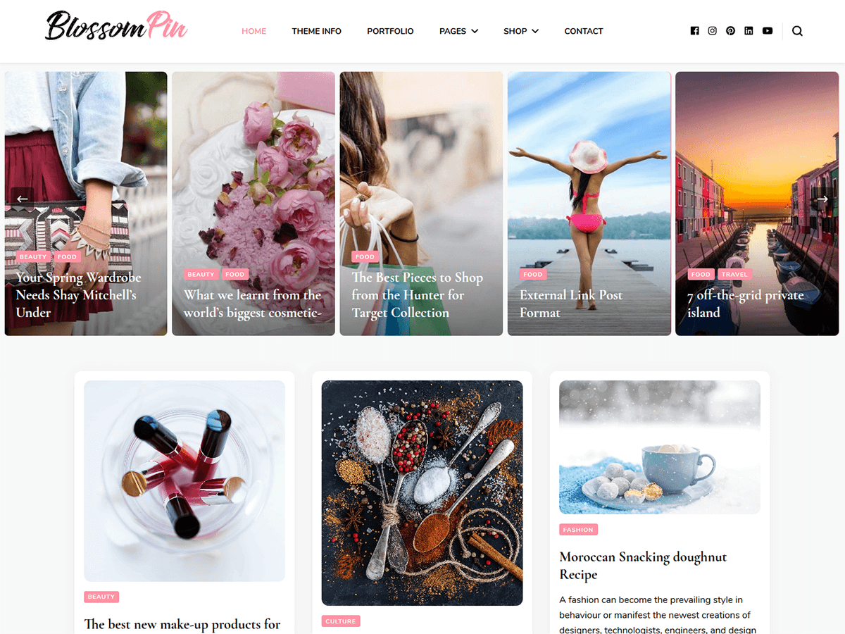 Blossom Pin Tema Ekran Görüntüsü